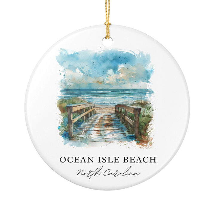Ocean Isle Beach Ornament: Unique Ocean Isle Beach Souvenir, North Carolina Xmas Decor, and Authentic Ocean Isle NC Gift