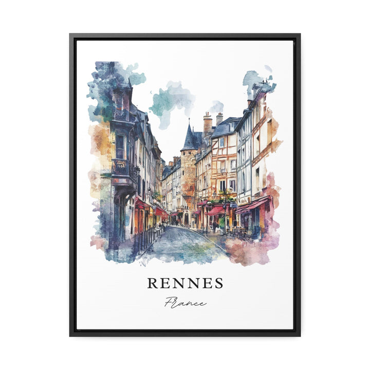 Rennes France Wall Art, Rennes Print, Rennes Watercolor Art, Rennes France Gift,