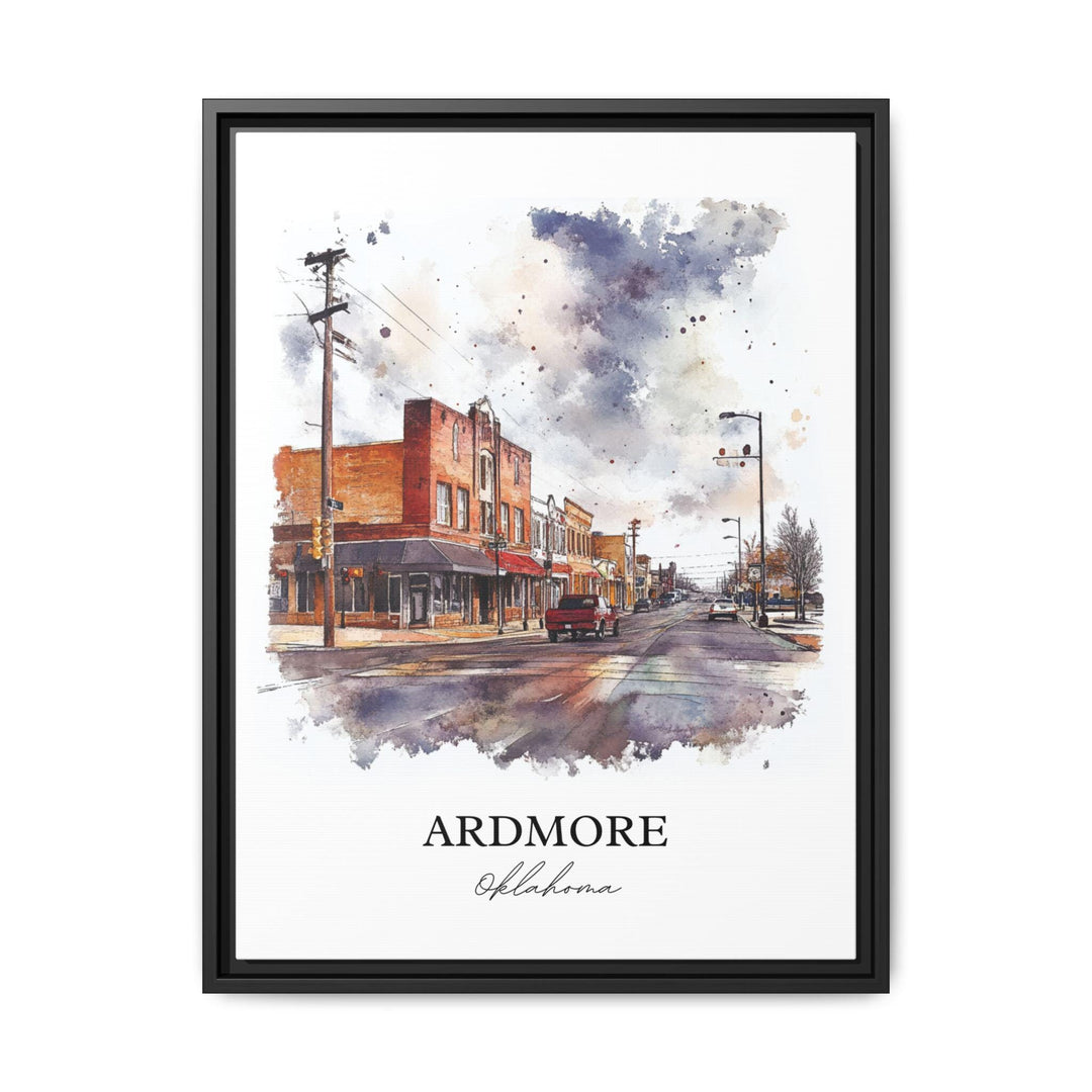 Ardmore, Oklahoma, USA – Watercolor Art Print