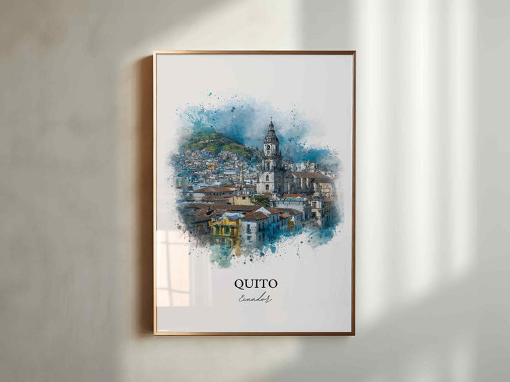 Quito, Ecuador – Watercolor Art Print