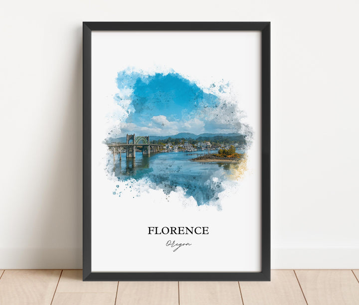Florence, Oregon – Watercolor Art Print