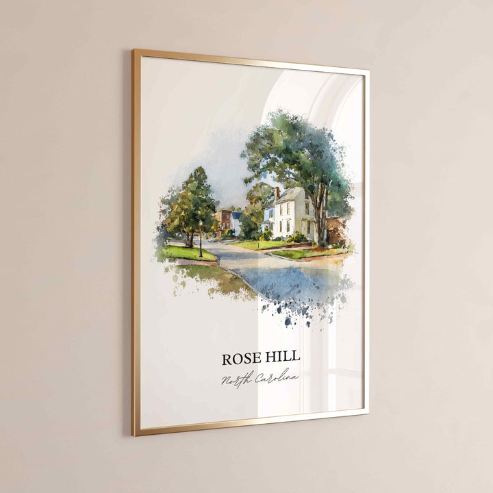 Rose Hill, North Carolina – Watercolor Art Print