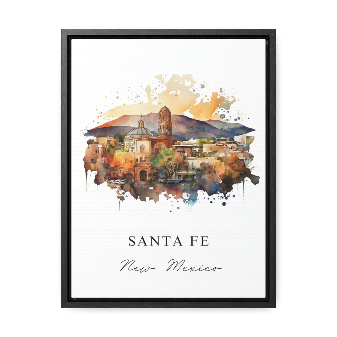 Santa Fe wall art - New Mexico, Santa Fe poster, Wedding gift, Birthday present, Custom Text, Personalised Gift
