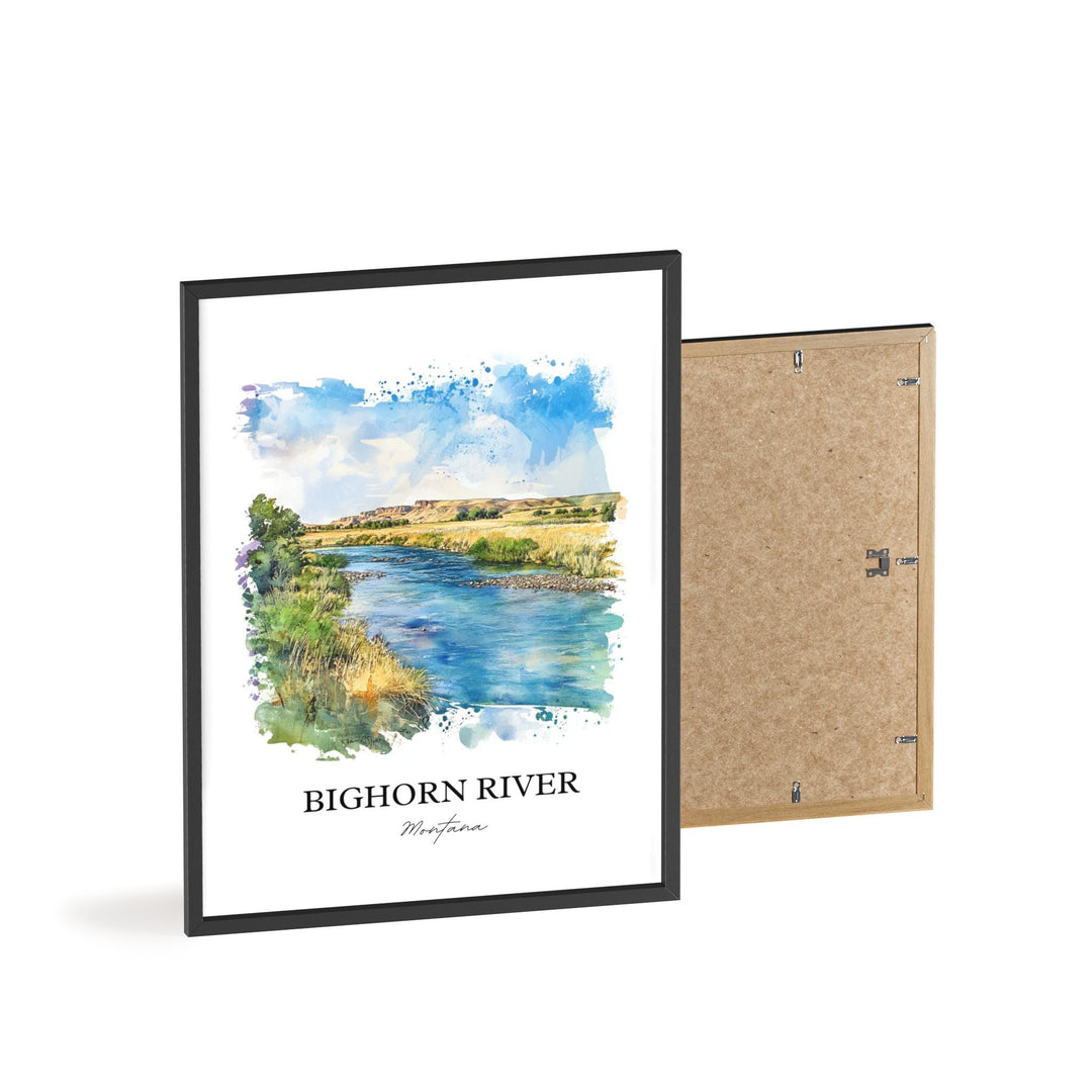 Bighorn River, Montana, USA – Watercolor Art Print