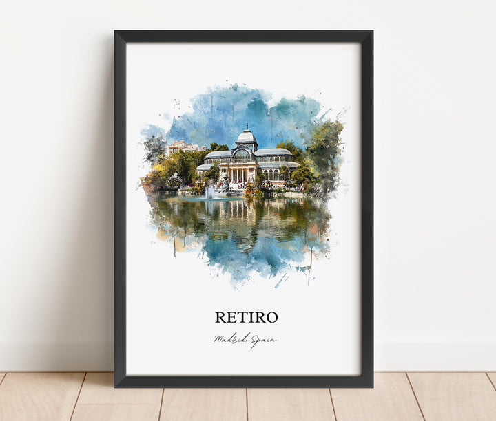 Retiro, Spain – Watercolor Art Print