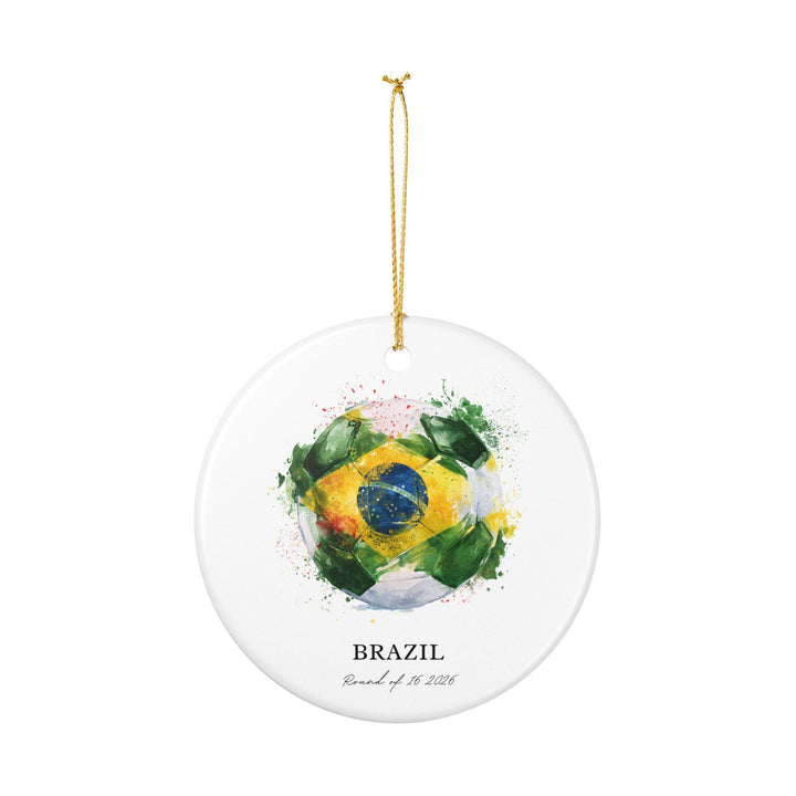 Brazil Soccer Ornament 2026 | Round of 16 Football Fan Keepsake, Brazil Christmas Ornament