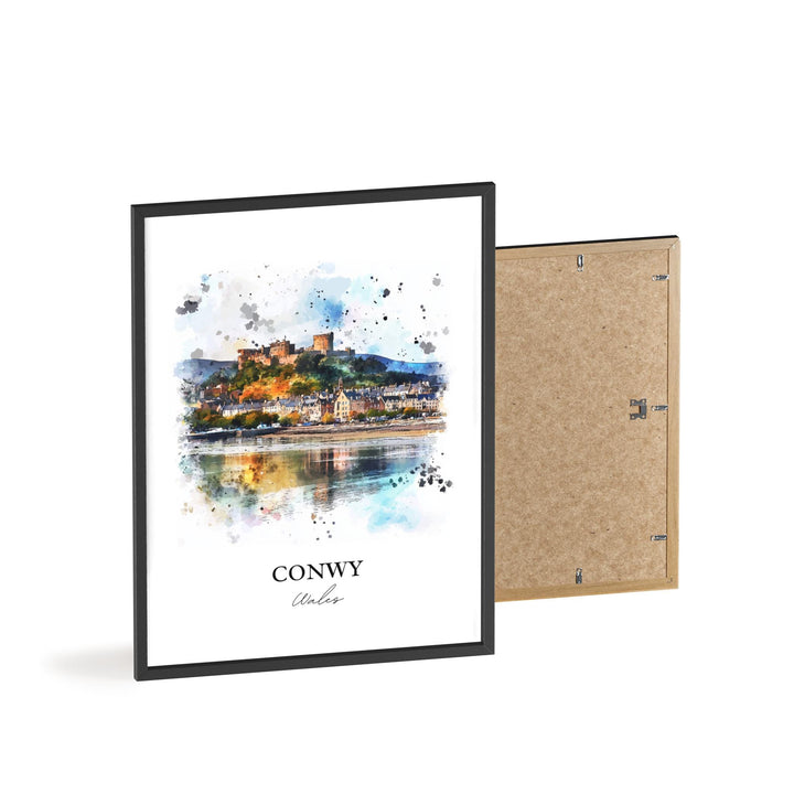 Conwy Wales Wall Art, Conwy Print, Wales Watercolor Art, Conway Wales Gift, Travel Print, Travel Poster, Housewarming Gift