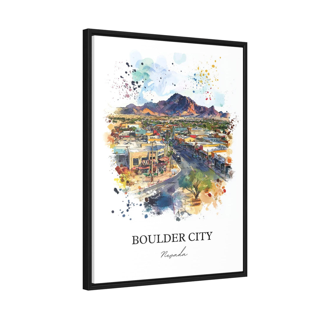 Boulder City NV Wall Art, Boulder City Nevada Print, Nevada Watercolor, Boulder City Gift, Travel Print, Travel Poster, Housewarming Gift