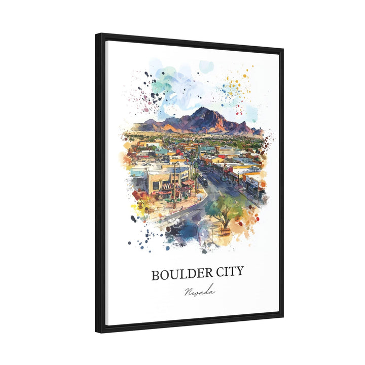 Boulder City NV Wall Art, Boulder City Nevada Print, Nevada Watercolor, Boulder City Gift, Travel Print, Travel Poster, Housewarming Gift