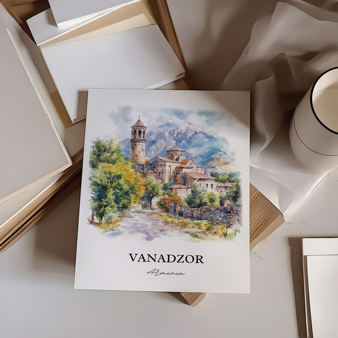 Vanadzor, Armenia – Watercolor Art Print