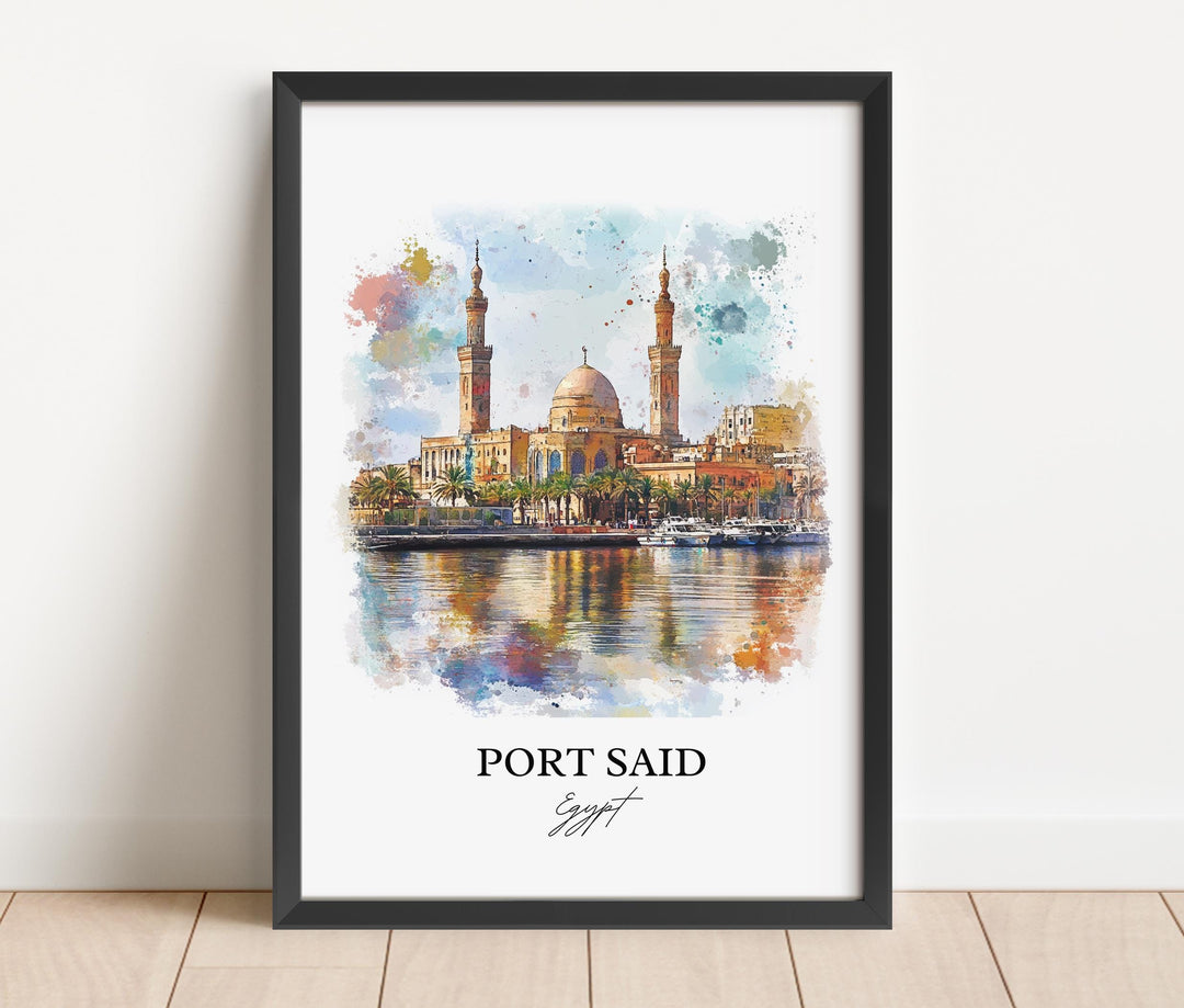 Port Said, Egypt – Watercolor Art Print