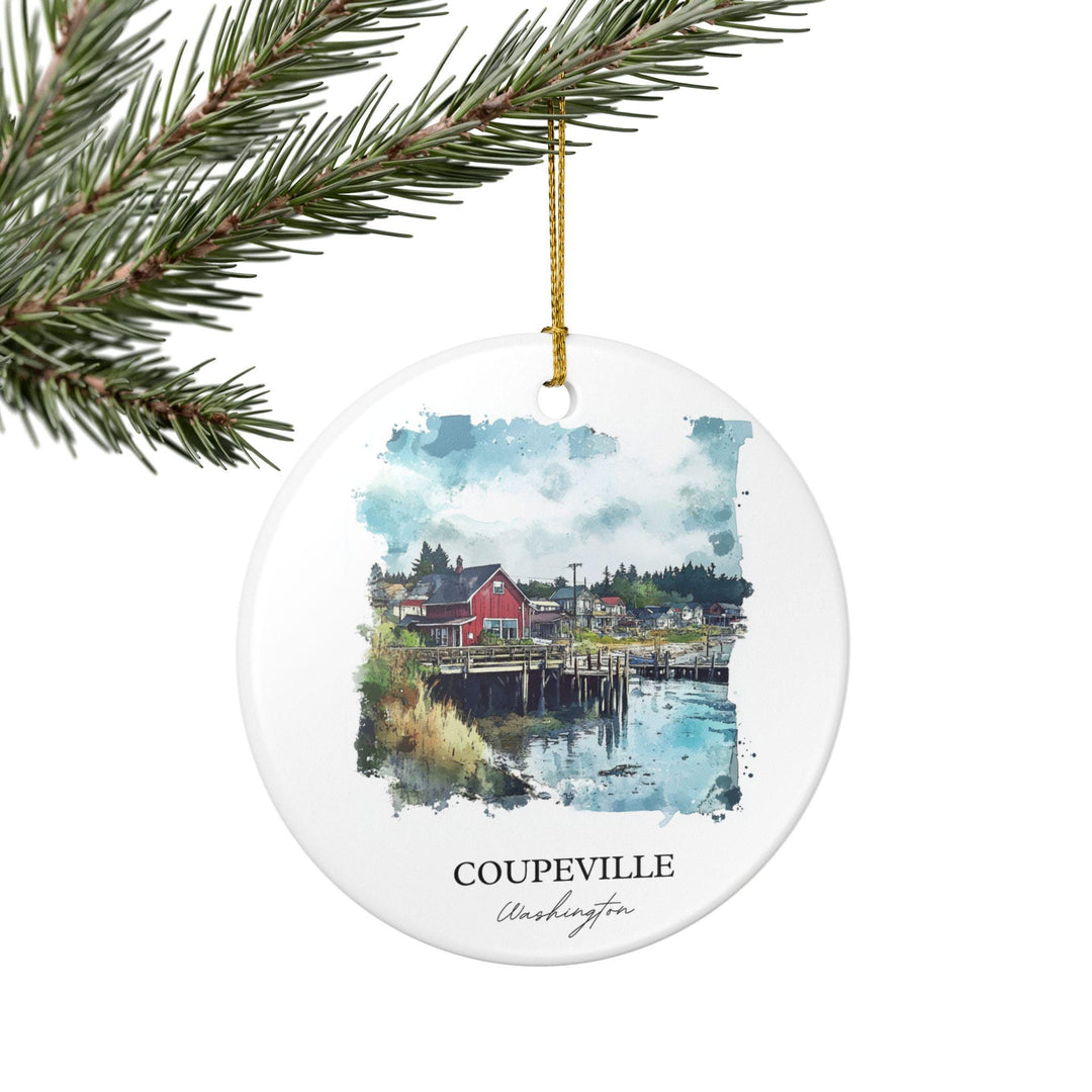 Coupeville WA Ornament: Unique Coupeville Souvenir, Coupeville WA Xmas Decor, and Authentic Washington Gift