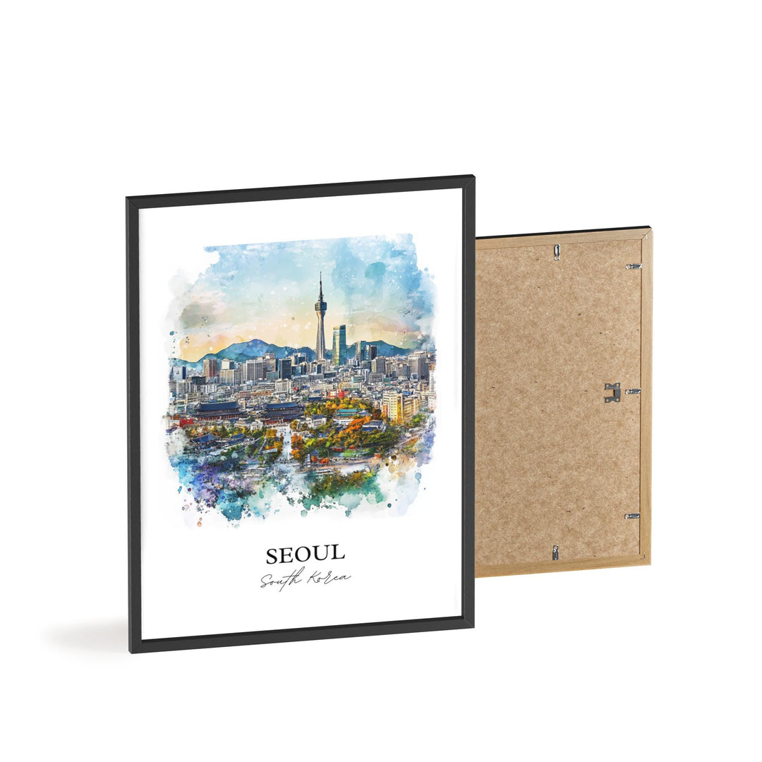Seoul, South Korea – Watercolor Art Print