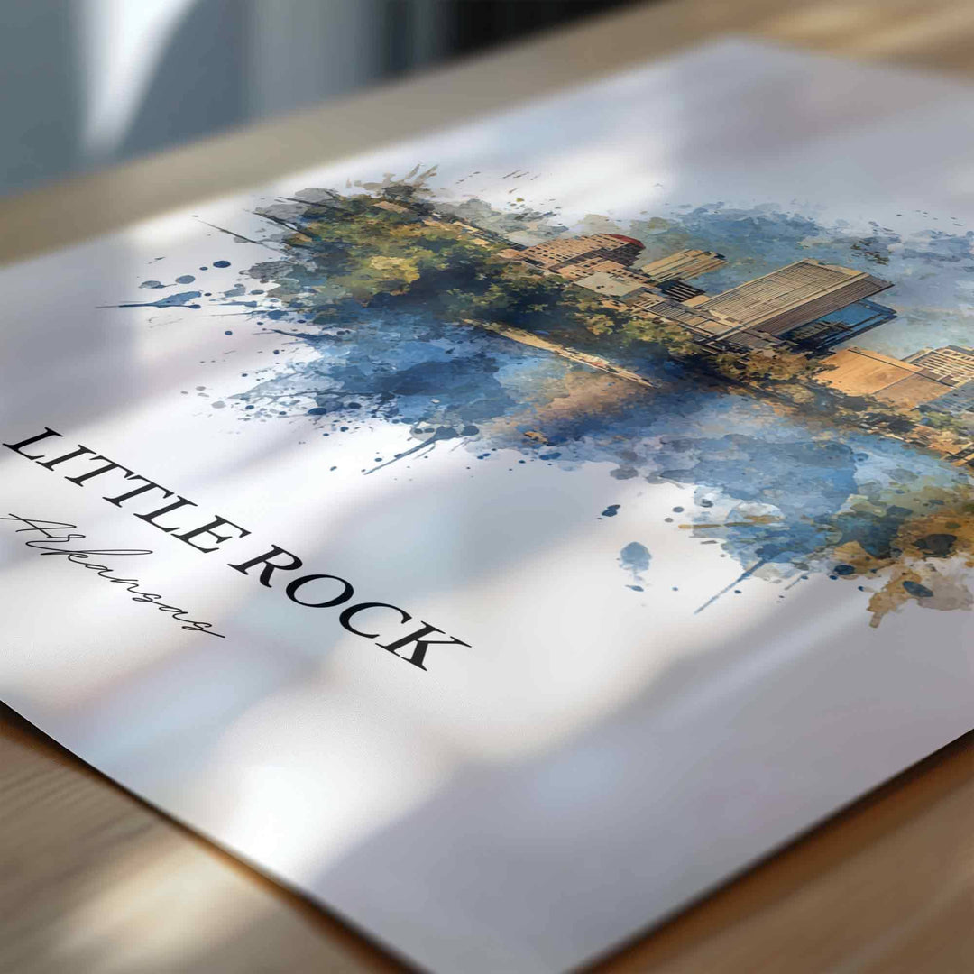 Little Rock, Arkansas – Watercolor Art Print