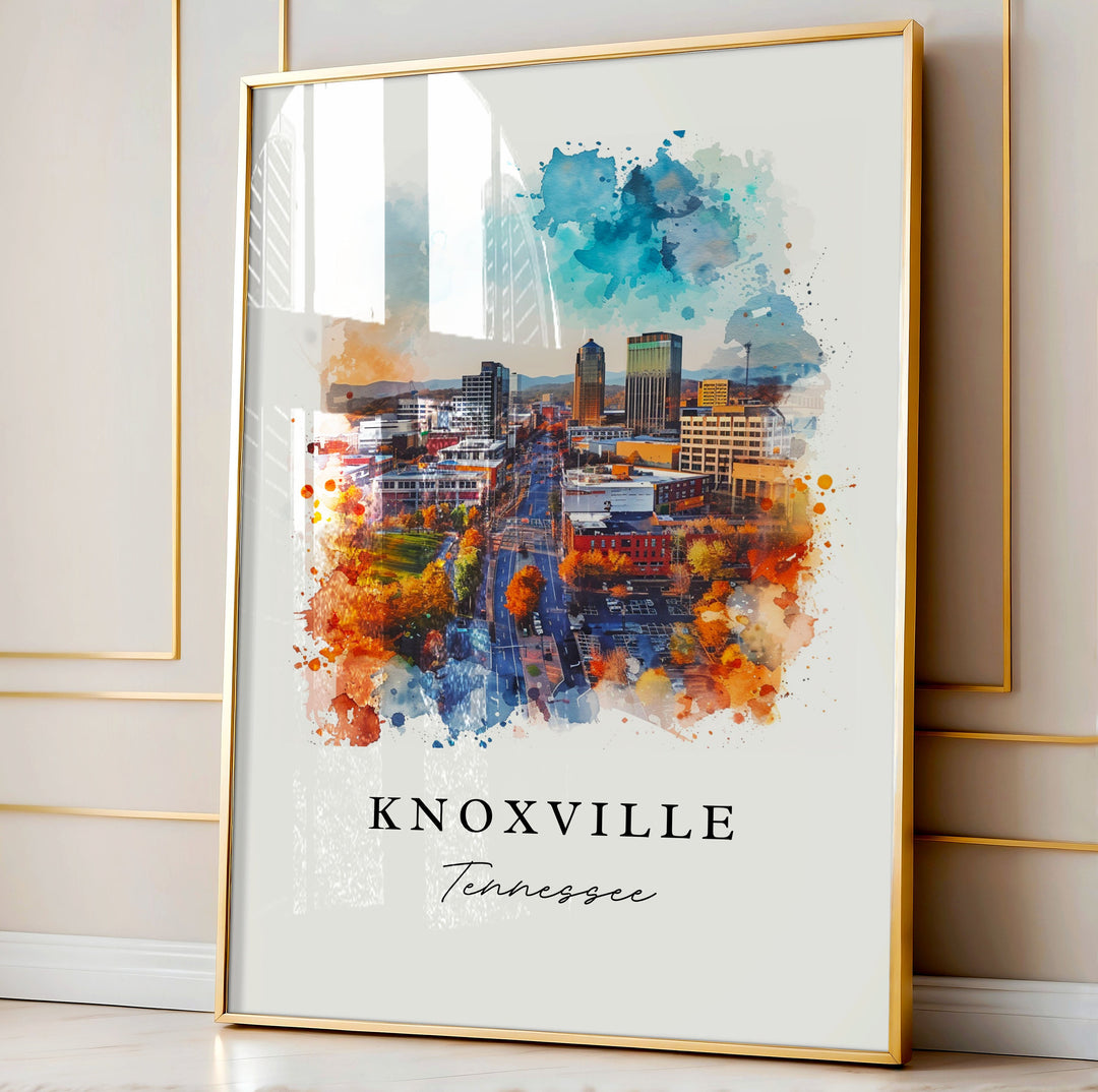 Knoxville TN wall art - Tennessee, Knoxville print, Knoxville Wedding gift, Birthday present, Custom Text, Perfect Gift