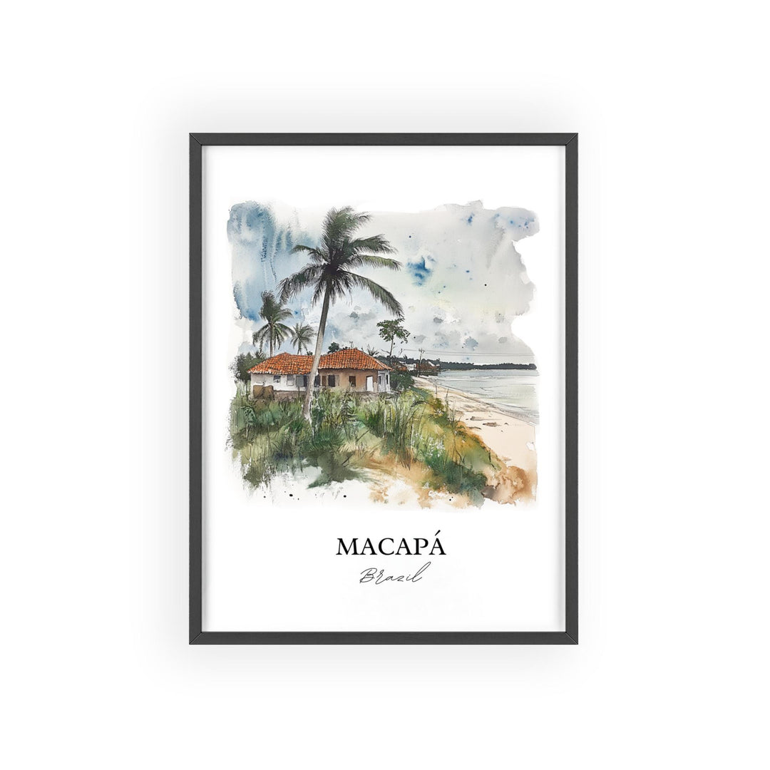 Macapá Brazil Wall Art, Amapá State Print, Brazil Watercolor Art, Macapá Gift, Travel Print, Travel Poster, Housewarming Gift