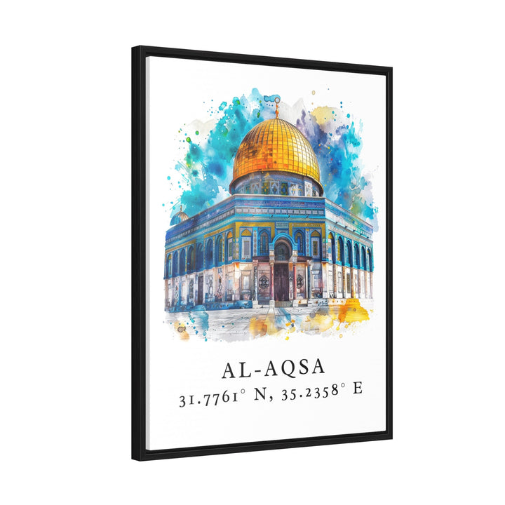 Al-Aqsa Wall Art - Palestine Coordinates Print