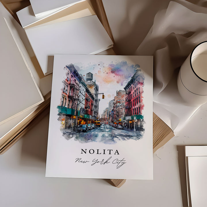 Nolita NYC wall art - Downtown Manhattan, Nolita print, Nolita NYC Wedding gift, Birthday present, Custom Text, Perfect Gift