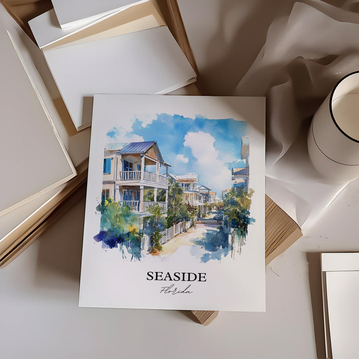 Seaside, Florida – Watercolor Art Print