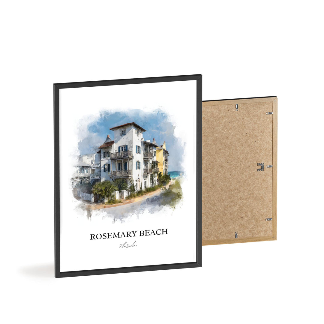 Rosemary Beach, Florida – Watercolor Art Print