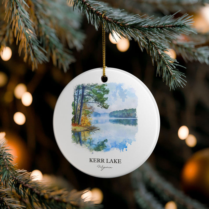 Kerr Lake Virginia Ornament: Unique Kerr Lake Souvenir, Kerr Lake Xmas Decor, and Authentic Kerr Lake VA Gift