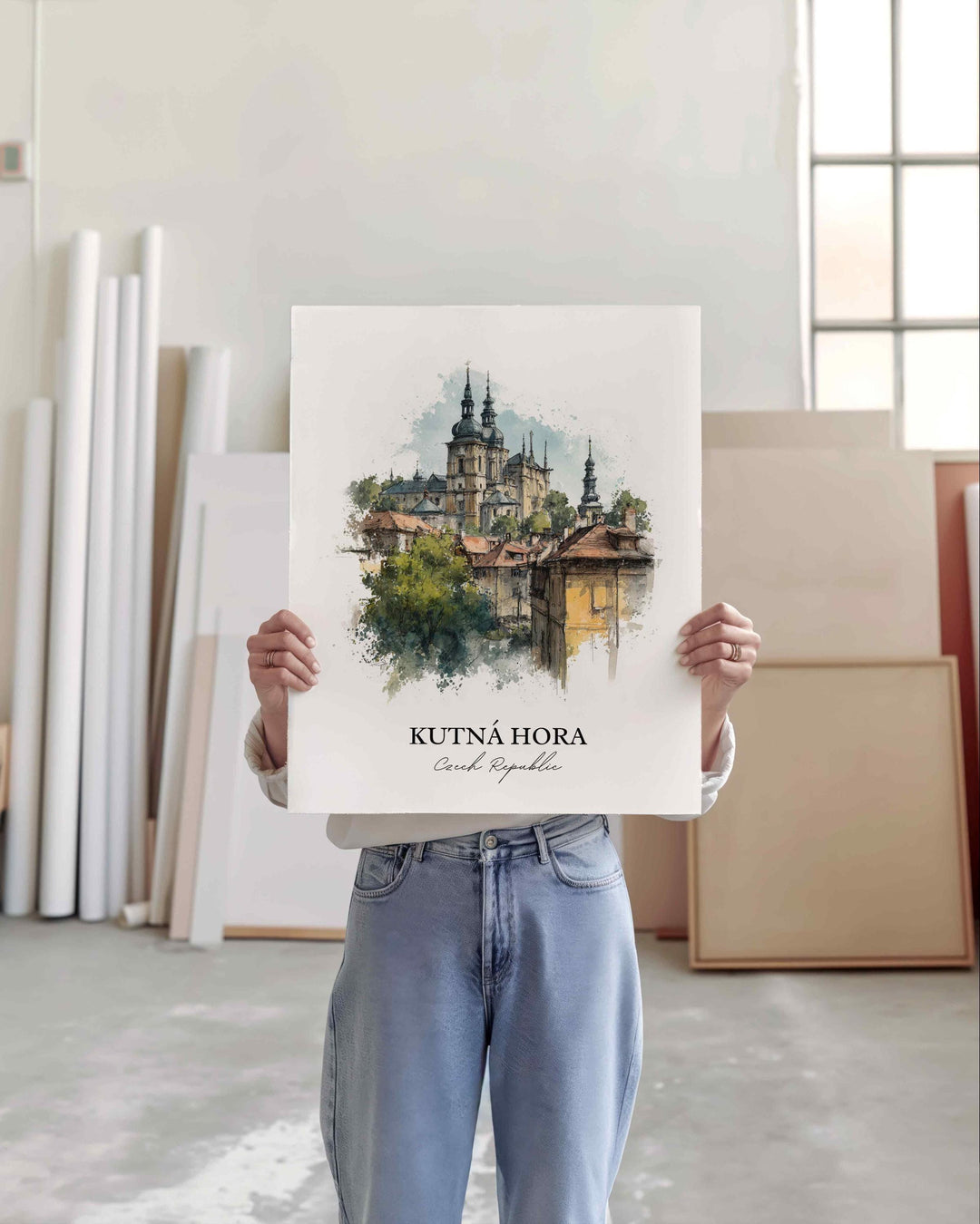 Kutná Hora, Czech Republic – Watercolor Art Print