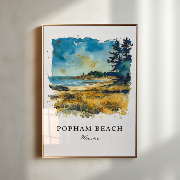 Popham Beach Art, Maine Print, Phippsburg ME Wall Art, Popham Beach Gift, Travel Print, Travel Poster, Travel Gift, Housewarming Gift