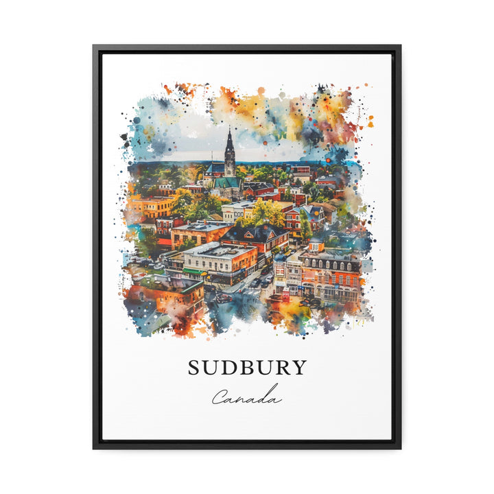 Sudbury Ontario Wall Art, Sudbury Canada Print, Sudbury Watercolor, Sudbury Ontario Gift,