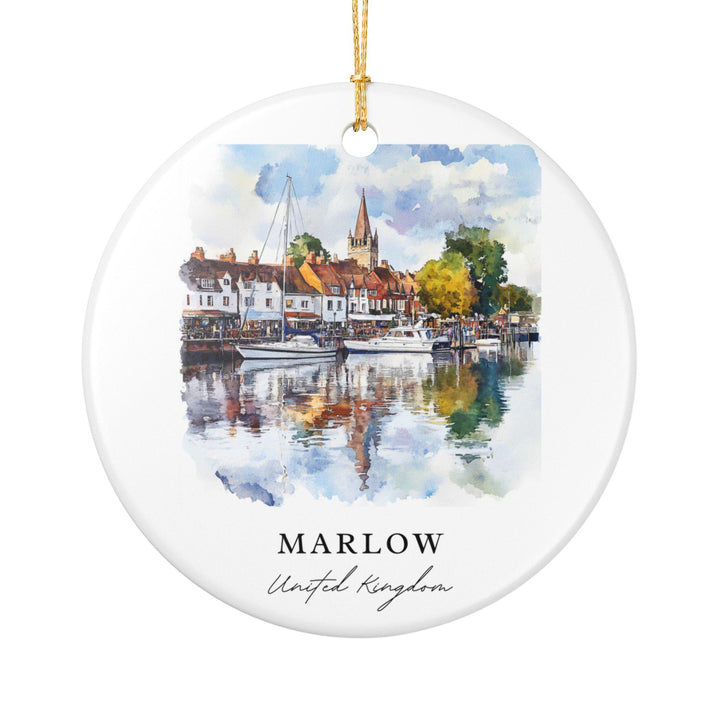 Marlow England Ornament: Unique Marlow Souvenir, UK Xmas Decor, and Authentic Marlow England Gift