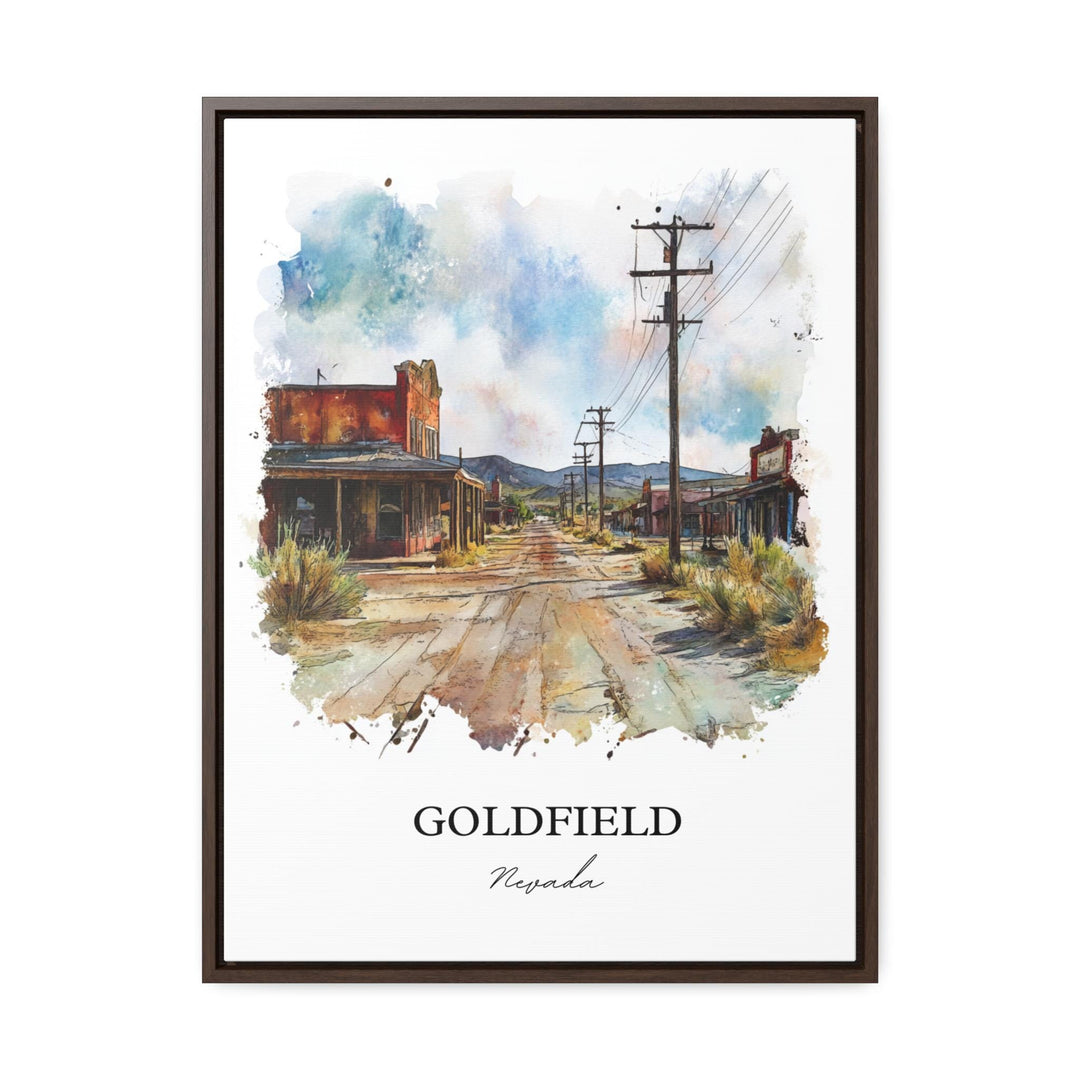 Goldfield NV Wall Art, Goldfield Nevada Print, Nevada Watercolor Art, Esmeralda County Gift, Travel Print, Travel Poster, Housewarming Gift