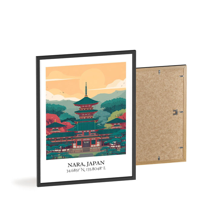 Nara Japan Art, Nara Retro Travel Art, Nara Japan Home Decor, Japan Gift, Japan Travel Art, Travel Prints, Housewarming Gift