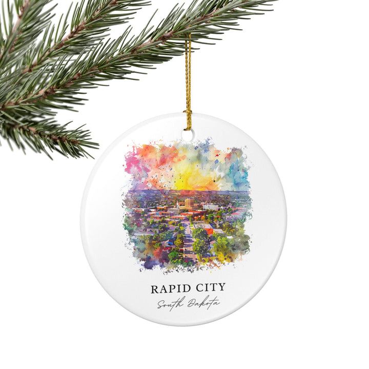 Rapid City SD Ornament: Unique Rapid City Souvenir, Rapid City Xmas Decor, and Authentic Rapid City SD Gift