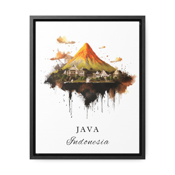 Java Indonesia wall art - Indonesia, Java poster, Java Wedding gift, Java Island Indonesia souvenir, Custom Text, Personalised Gift