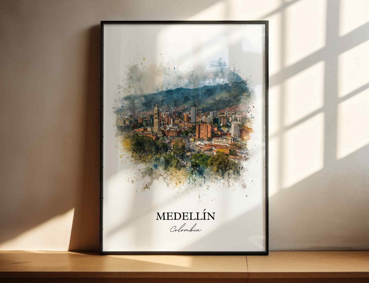 Medellin, Colombia – Watercolor Art Print