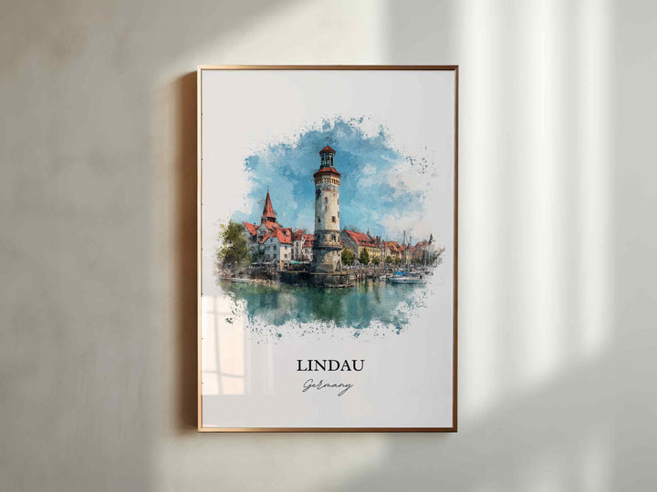 Lindau, Germany – Watercolor Art Print