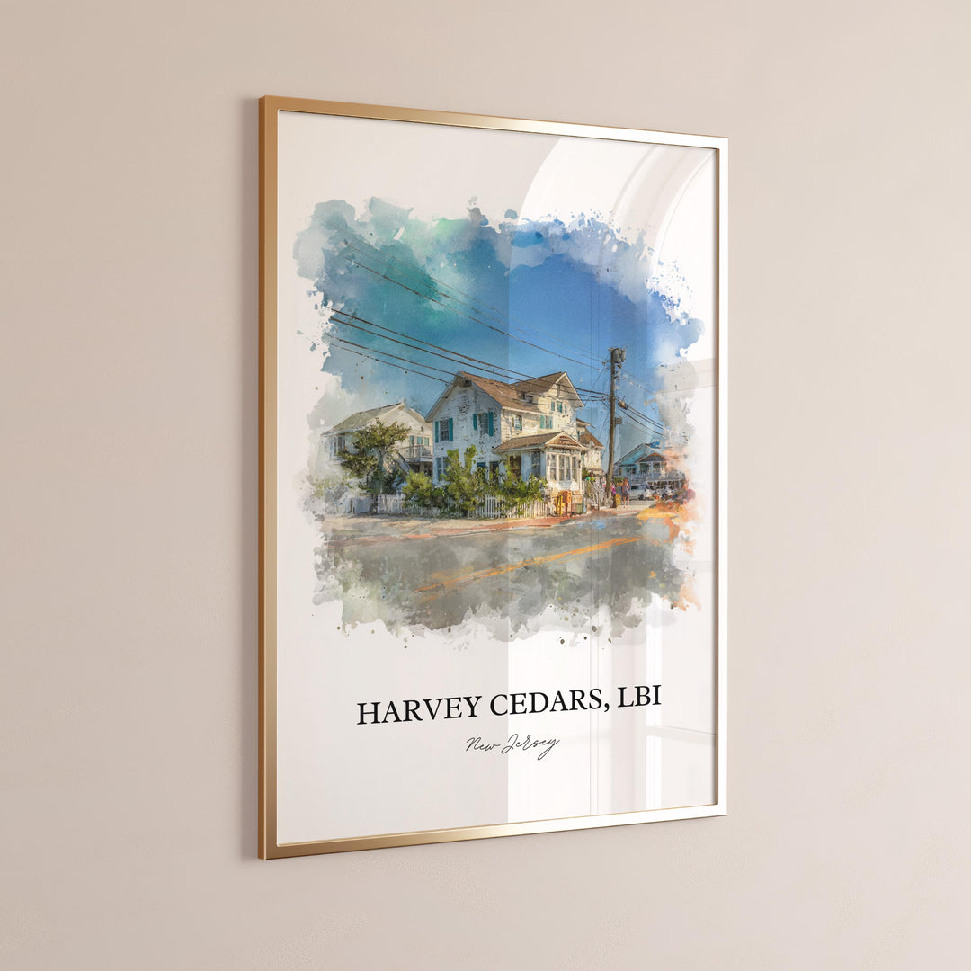 Harvey Cedars, NJ – Watercolor Art Print
