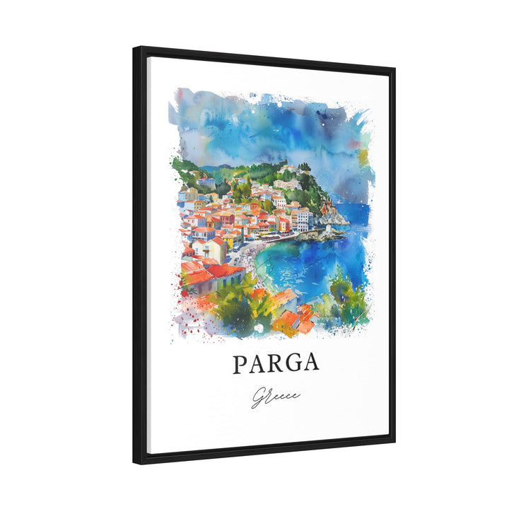 Parga Greece Wall Art, Parga Print, Parga Greece Watercolor, Parga Epirus Gift,