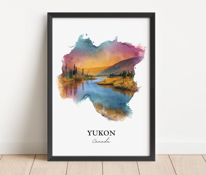 Yukon Canada Wall Art, Yukon Canada Print, Canada Watercolor Art, Yukon Canada Gift, Yukon Travel Print, Travel Poster, Housewarming Gift