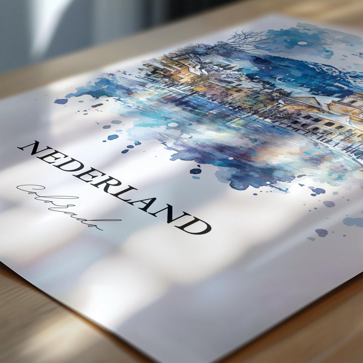 Nederland CO Wall Art, Boulder County Print, Nederland CO Watercolor Art, Barker Meadow Gift, Travel Print, Travel Poster, Housewarming Gift