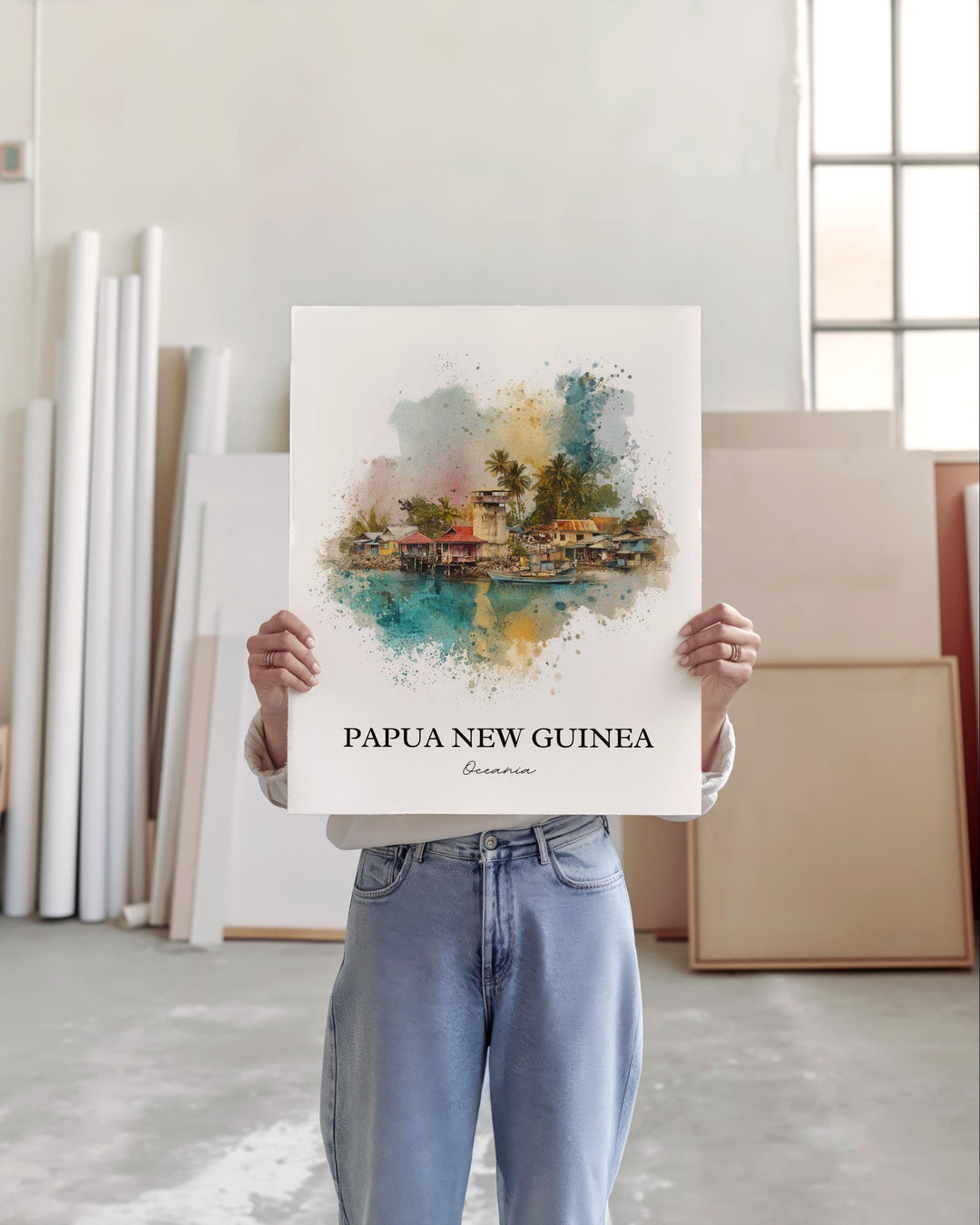 Papua New Guinea Wall Art, New Guinea Print, Pacific Islands Artwork, Papua New Guinea Gift, Travel Print, Travel Poster, Housewarming Gift
