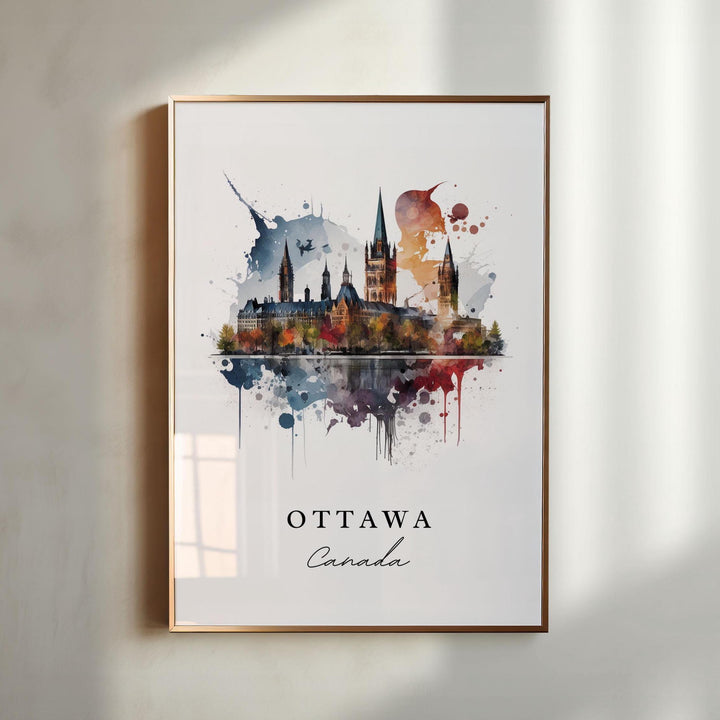 Ottawa Canada wall art - Canada, Ottawa poster, Ottawa Wedding gift, Ottawa Skyline Birthday present, Custom Text, Personalised Gift