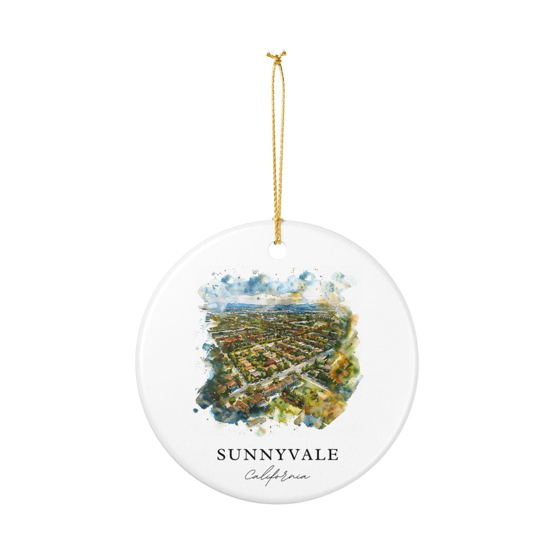 Sunnyvale Ornament: Unique Sunnyvale California Souvenir, Sunnyvale Xmas Decor, and Authentic Santa Clara Valley Gift