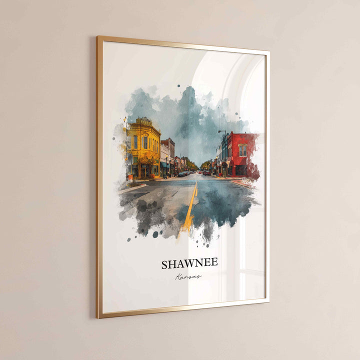 Shawnee, Kansas – Watercolor Art Print