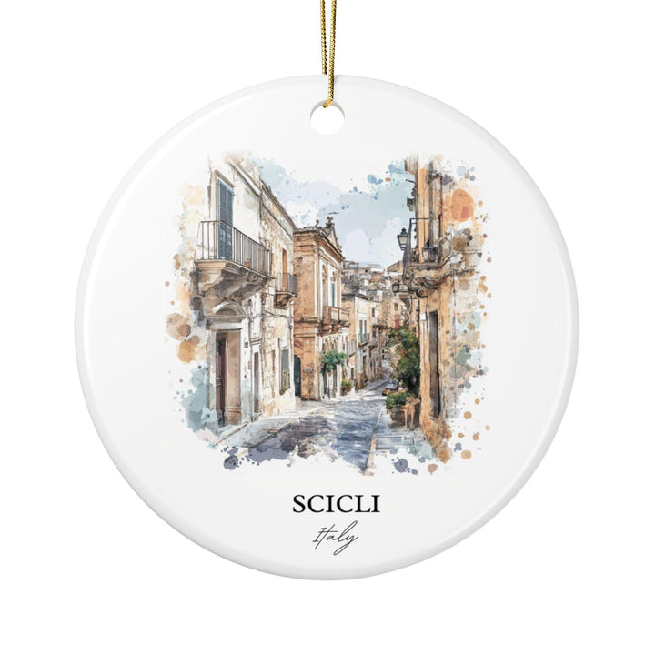 Scicli Ornament: Unique Scicli Italy Souvenir, Italy Xmas Decor, and Authentic Sicily Italy Gift