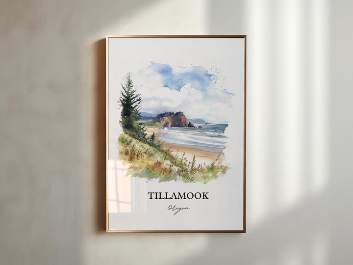 Tillamook, Oregon – Watercolor Art Print