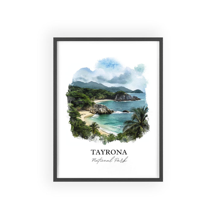 Tayrona National Park Art, Santa Marta Print, Colombia Watercolor, Tayrona Natl Park Gift, Travel Print, Travel Poster, Housewarming Gift