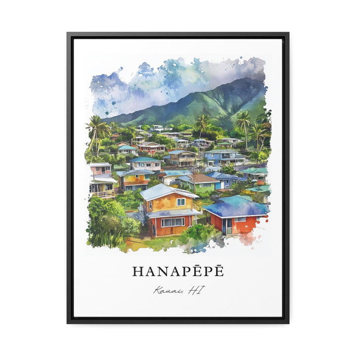 Hanapepe Wall Art, Kauai Print, Hanapepe Watercolor Art, Hanapepe Town Gift,