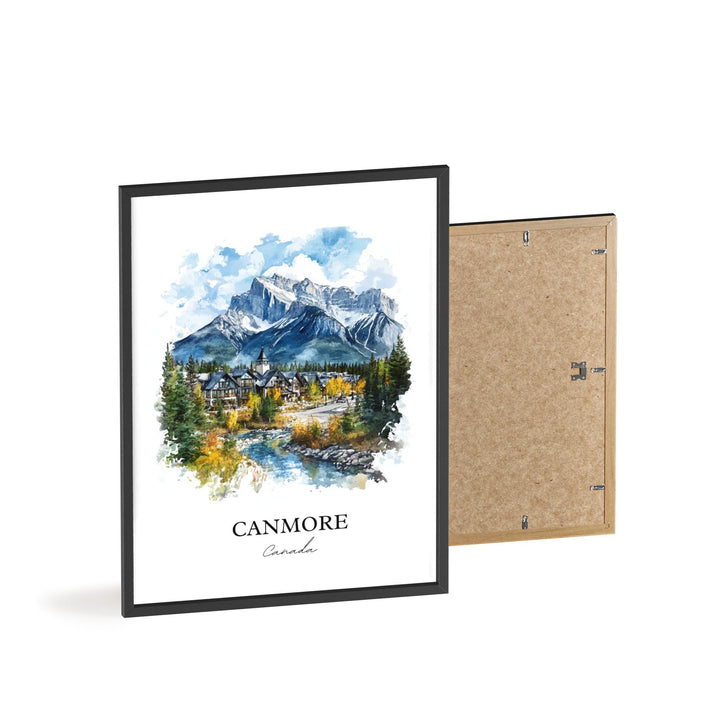 Canmore Canada Wall Art, Alberta Print, Alberta Watercolor Art, Canmore Gift, Travel Print, Travel Poster, Housewarming Gift