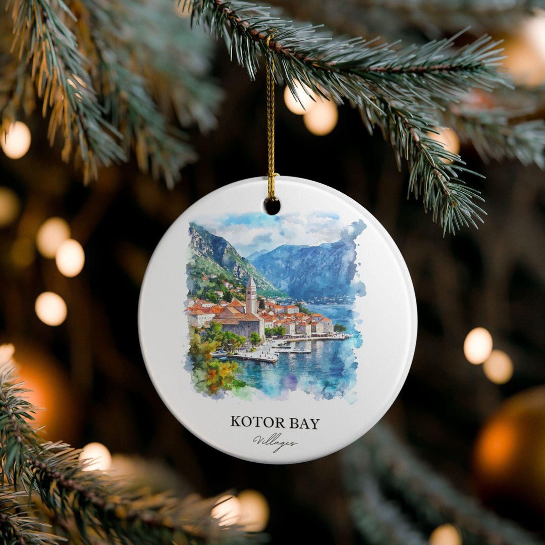 Kotor Ornament: Unique Kotor Bay Souvenir, Montenegro Xmas Decor, and Authentic Montenegro Gift