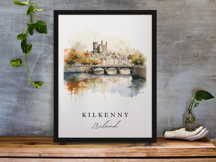 Kilkenny Ireland wall art - Ireland, Kilkenny poster, Kilkenny Wedding gift, v Birthday present, Custom Text, Personalized Gift